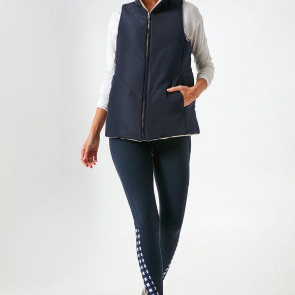 Tuckernuck White and Navy Reversible Varsity Vest - Picture 2 of 5